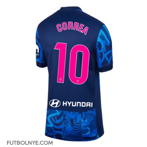 Camiseta Atletico Madrid Angel Correa #10 Tercera Equipación para mujer 2024-25 manga corta